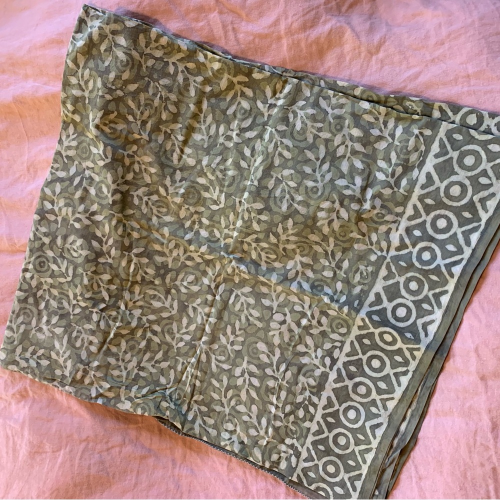 Block printed scarf or sarong, handmade in India